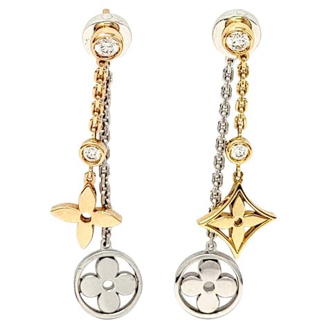 lv dangle earrings|louis vuitton refurbished earrings.